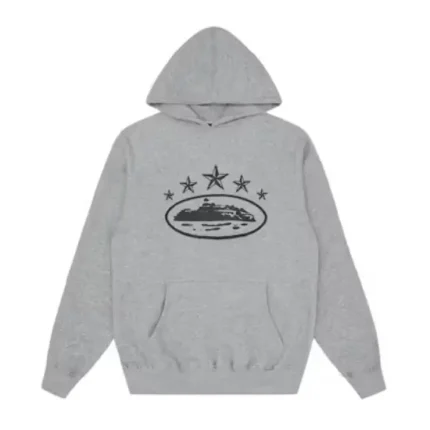 Corteiz 5 Starz Alcatraz Hoodie Grey 1