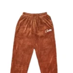 Corteiz Allstarz VVS Velour Sweatpants Brown 1