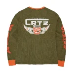 Corteiz Gasolina Waffle Sweatshirt Tonal Khaki Burnt Orange 2